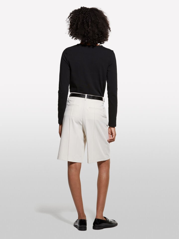 Bermuda beige relaxed fit - pantaloni shorts da donna - Beige | Sisley image number 2